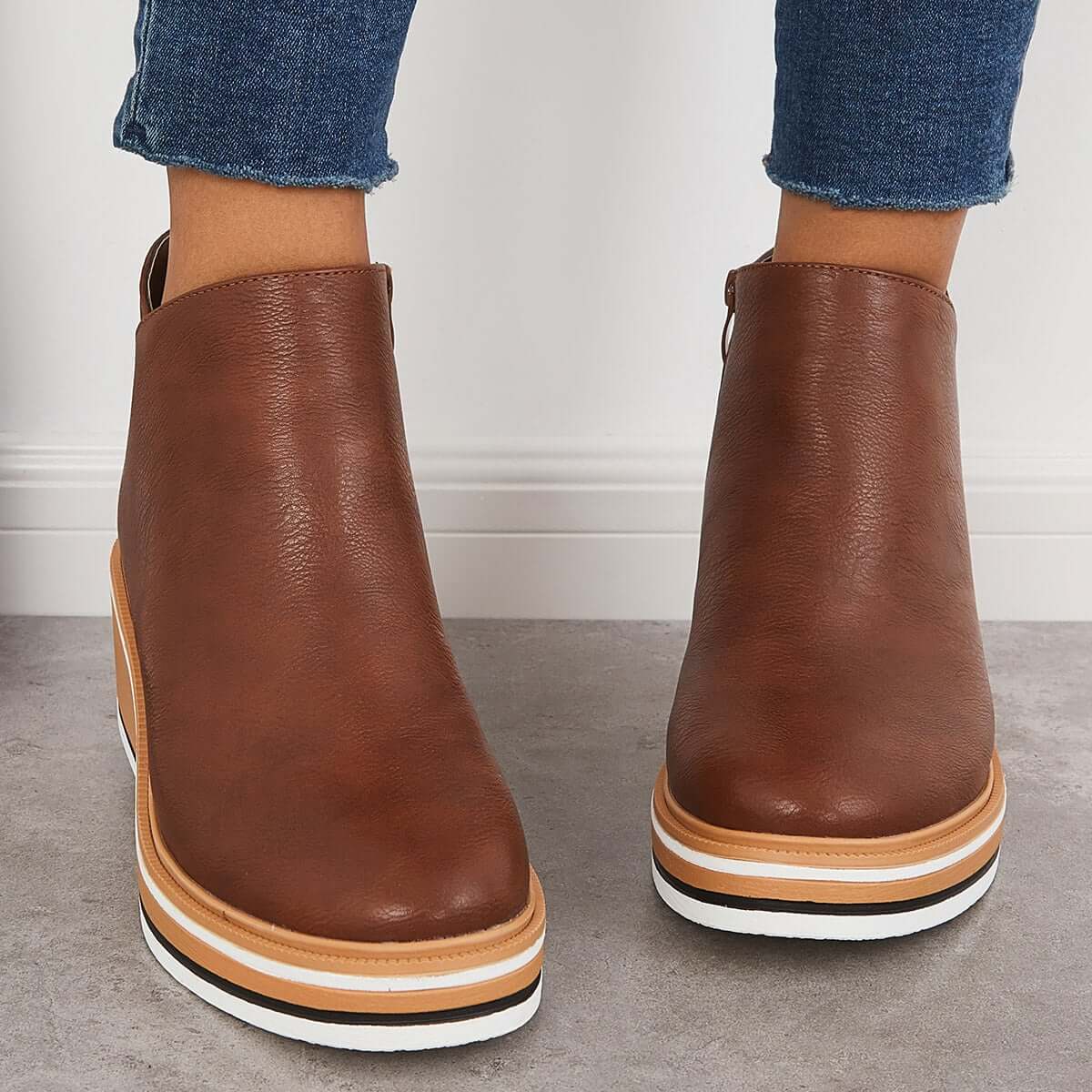 Mirabelle - Women's Ankle Boots with Zip Front - photo 11