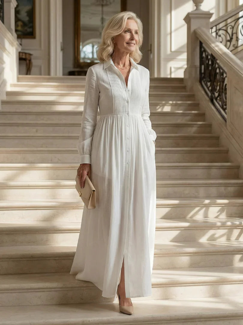 Miriam - Women's Relaxed Dress with Ruching - photo 5