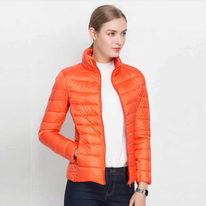 Mollie - Women's Puffer Jacket with Stand Collar - photo 3