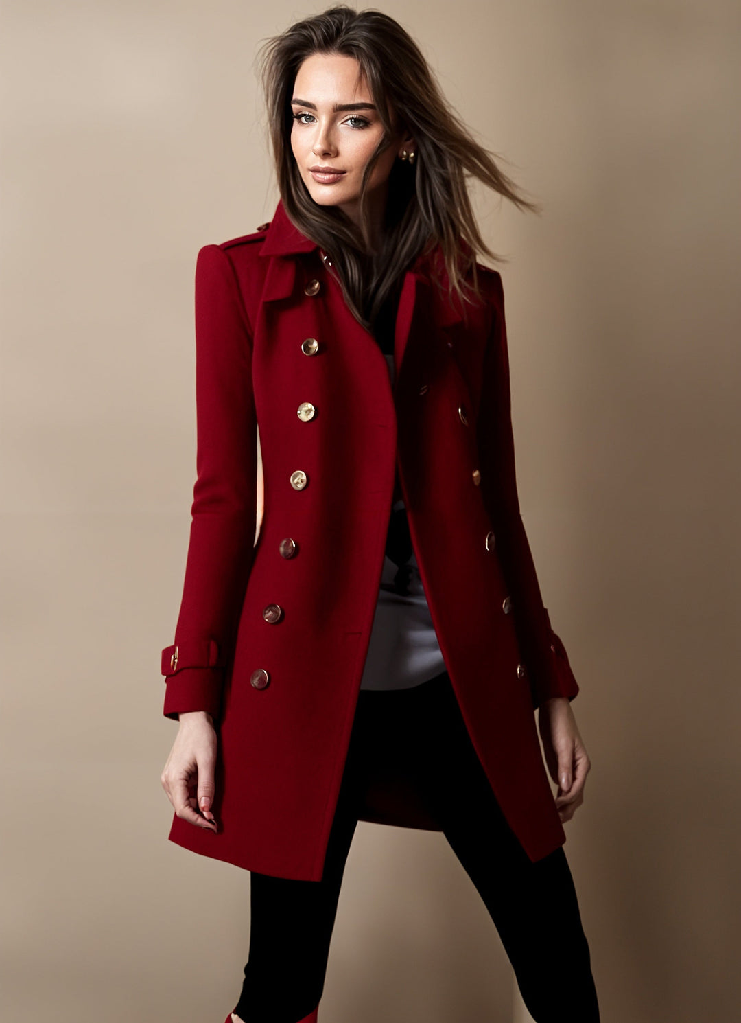 Monica - Women's Double Breasted Winter Coat - photo 4