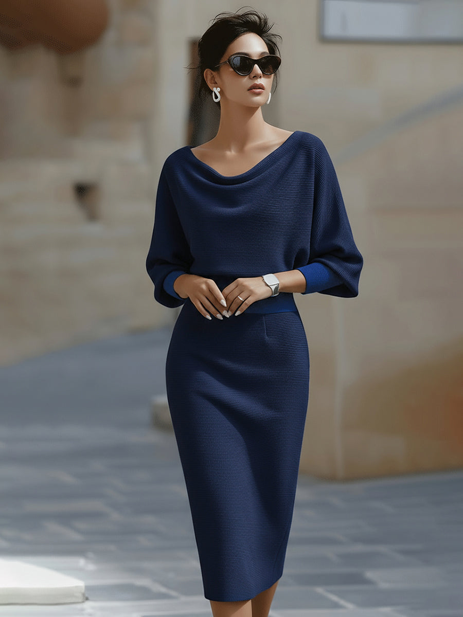 Henrike - Women's Cocktail Dress – Navy