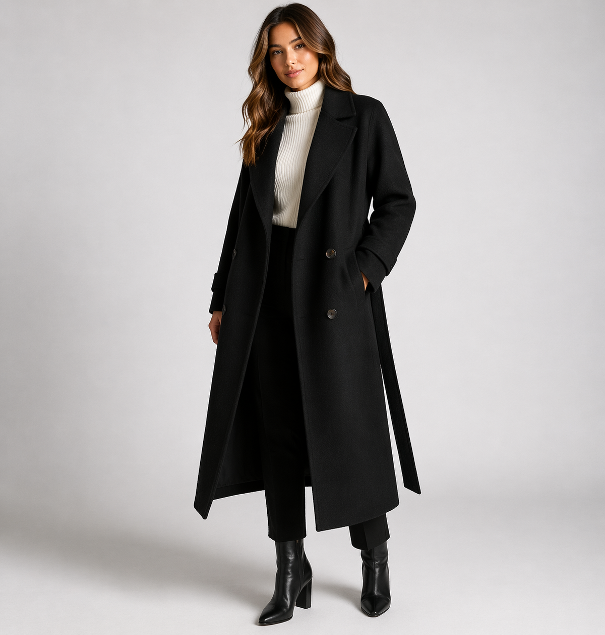 Nelda - Women's Coat with Double-Breasted Front - photo 2