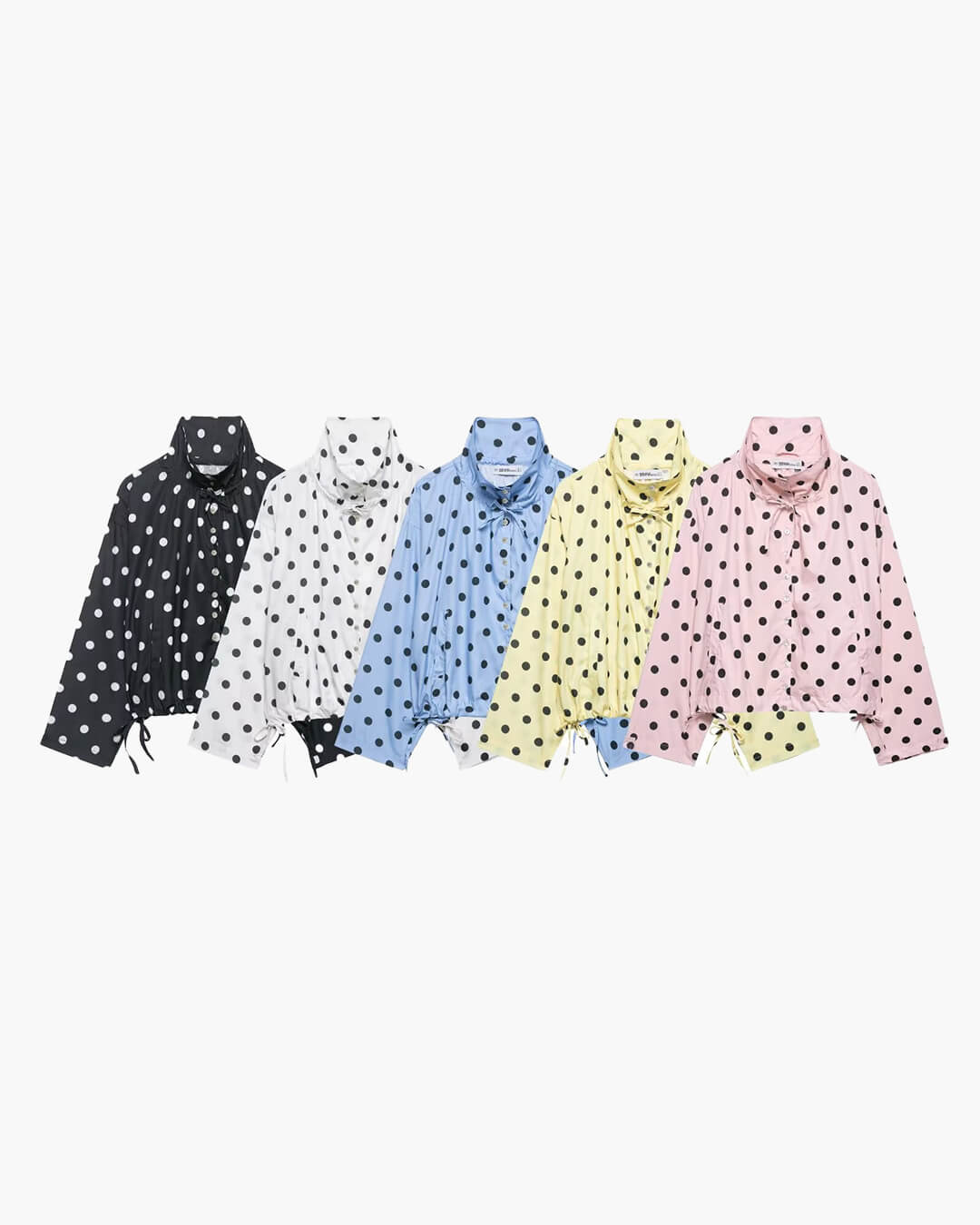 Nell - Women's Jacket in Polka Dot Print with Collar - photo 10