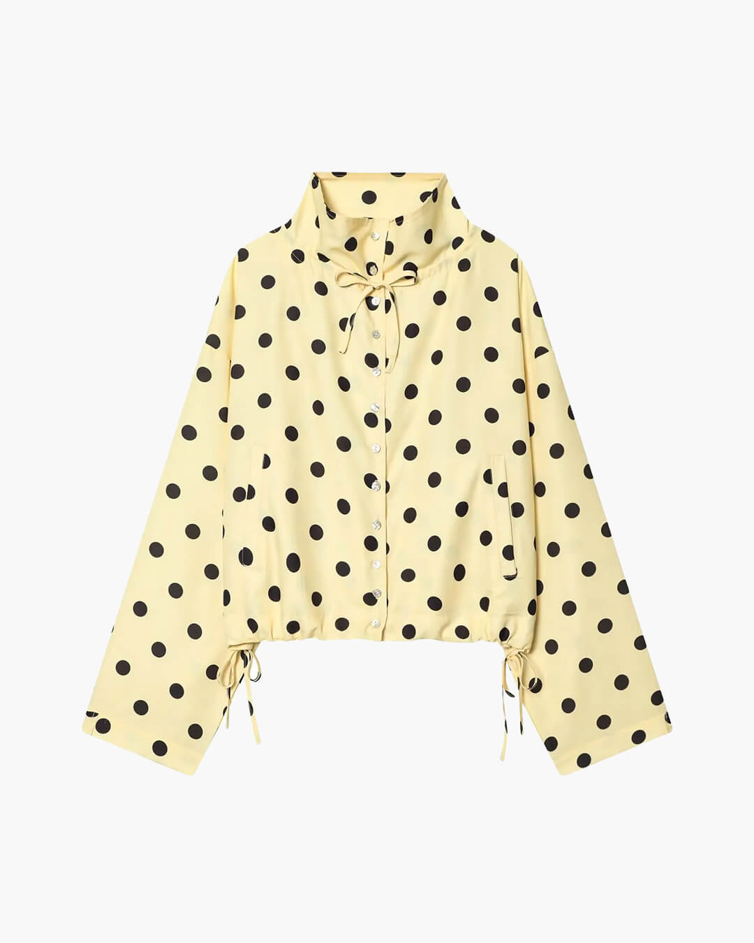 Nell - Women's Jacket in Polka Dot Print with Collar - photo 3