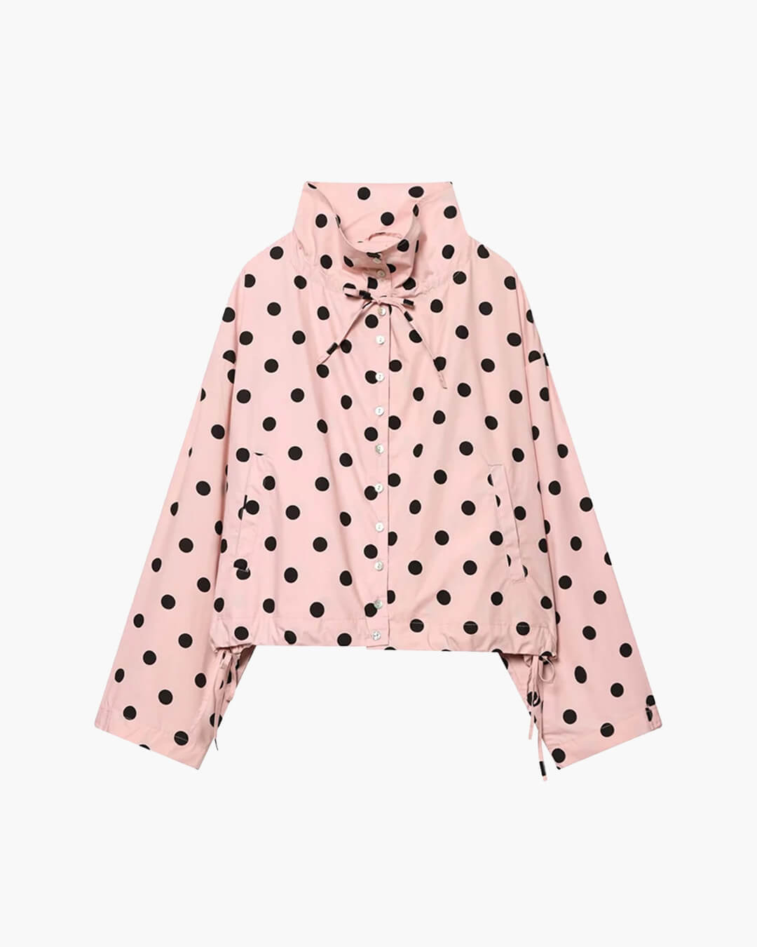 Nell - Women's Jacket in Polka Dot Print with Collar - photo 8