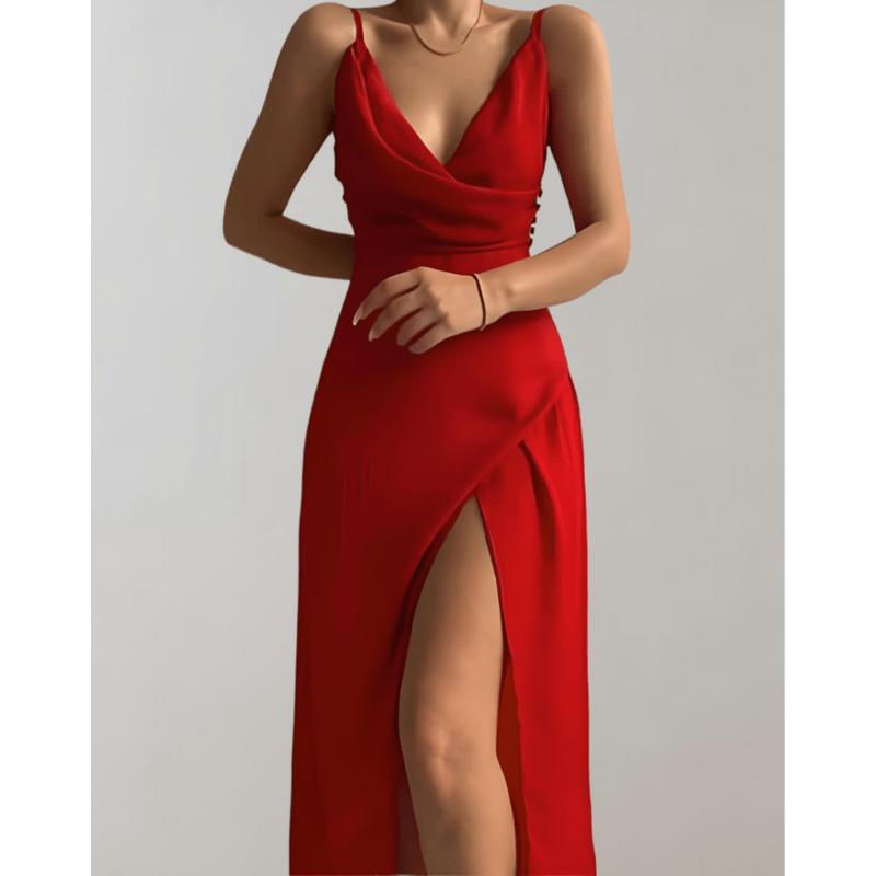 Nia - Women's Maxi Dress with Ruching - photo 2