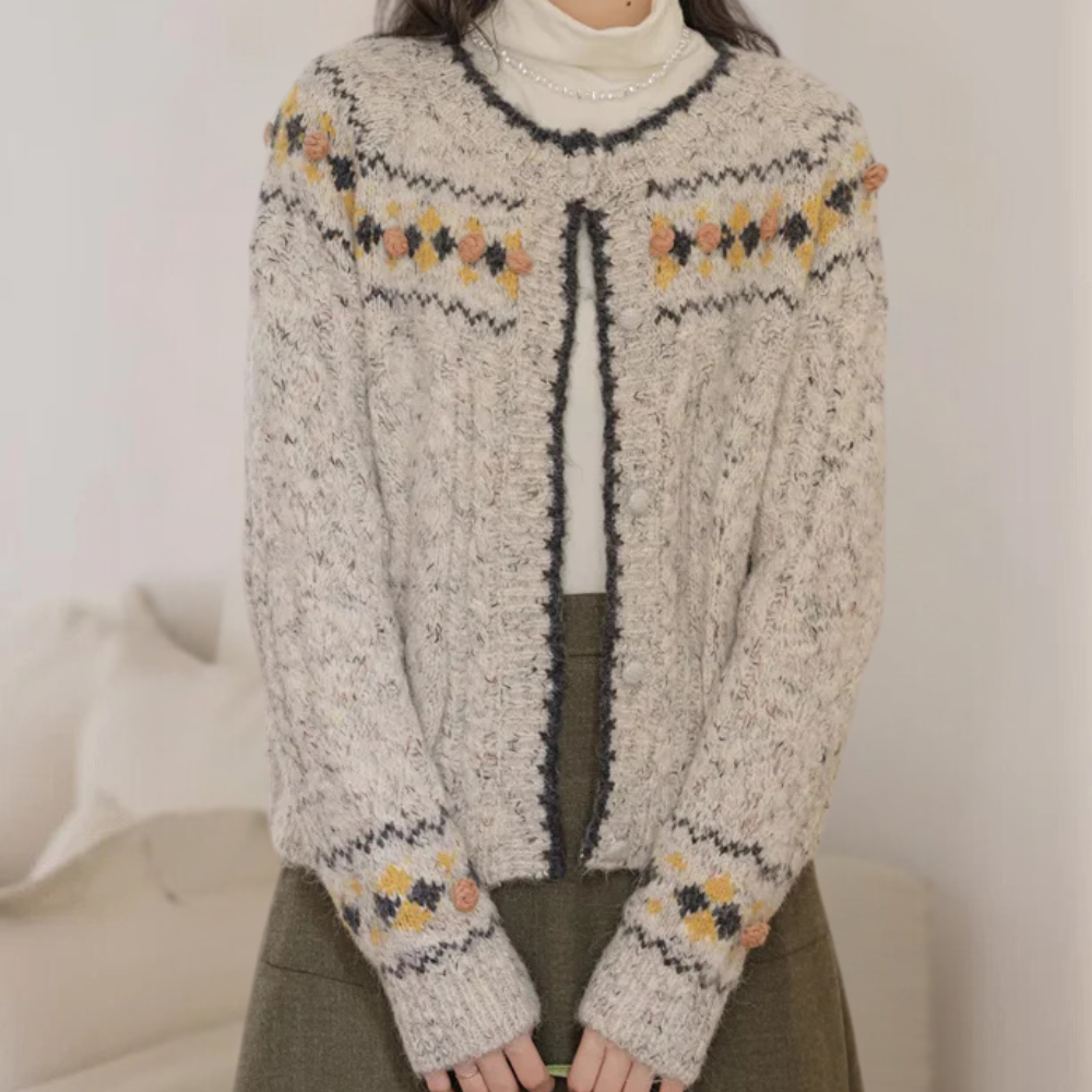 Abigail - Women's Nordic Knit Cardigan Cosy Pattern for Warmth and Style - photo 2