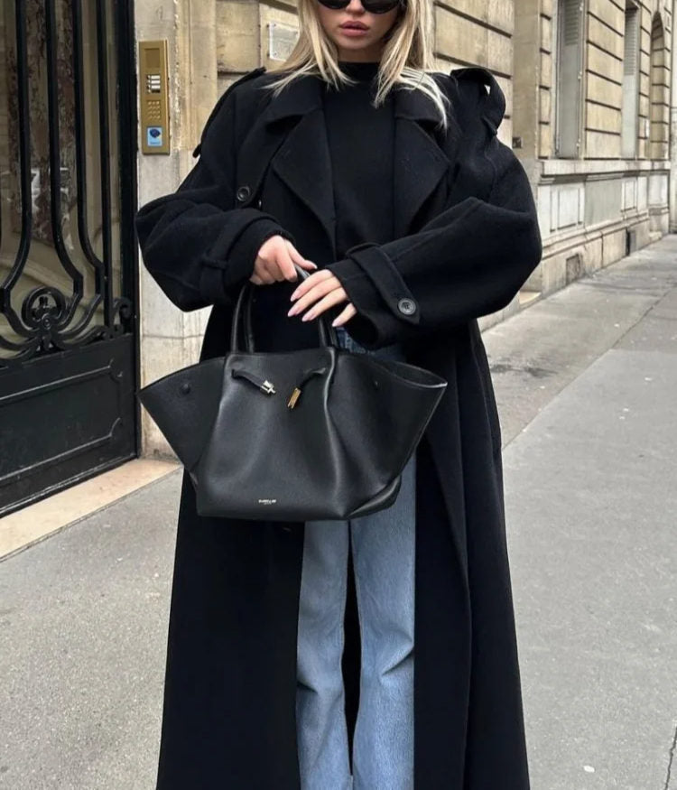 Odalys - Women's Relaxed Coat with Collar - photo 7