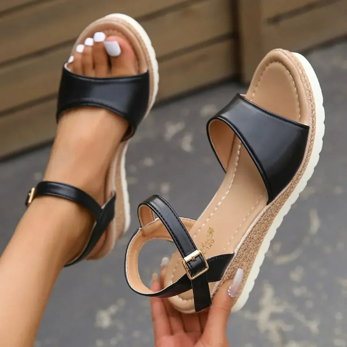 Odalys - Women's Sandals in Espadrille with Flatform Sole - photo 2