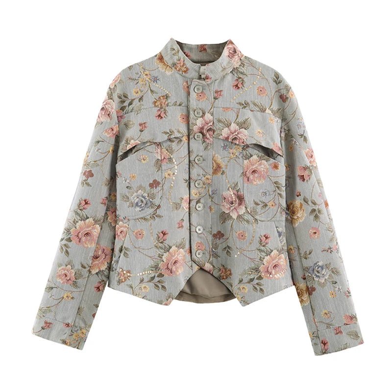 Perl - Women's Relaxed Jacket with Long Sleeves and Side Pockets - photo 2
