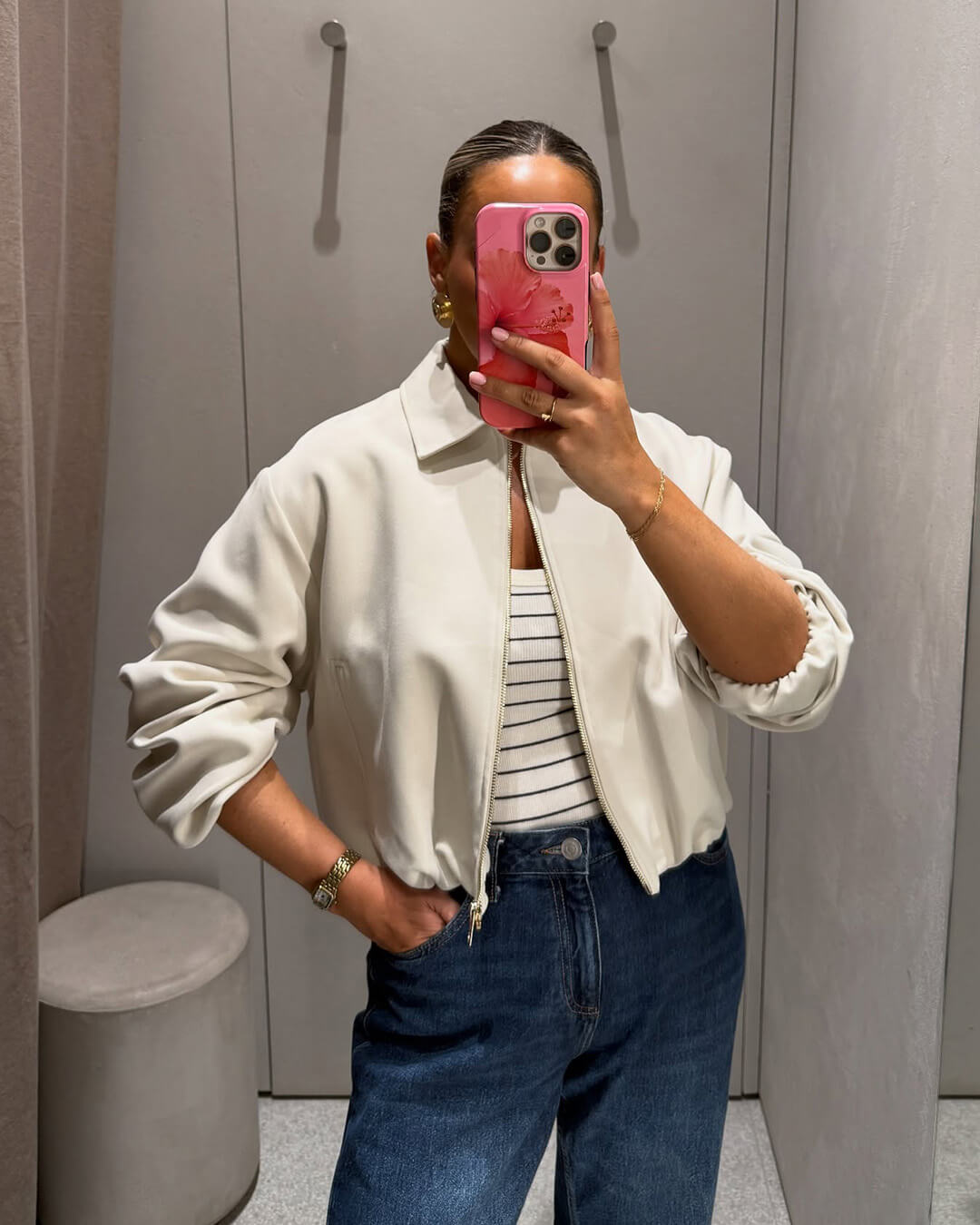 Phaedra - Women's Bomber Jacket with Zip Front - photo 2