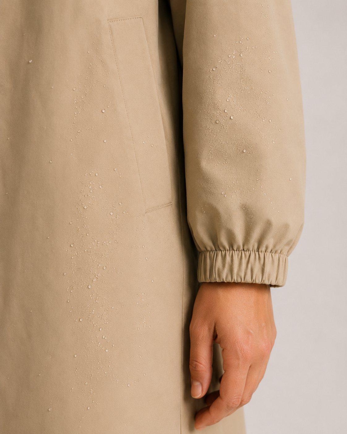 Portia - Women's Longline Hooded Jacket with Button Front - photo 9