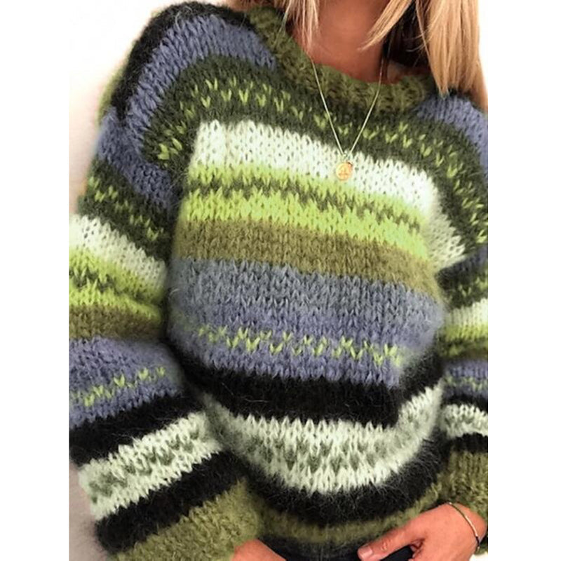 Claire - Women's Striped Knit Sweater