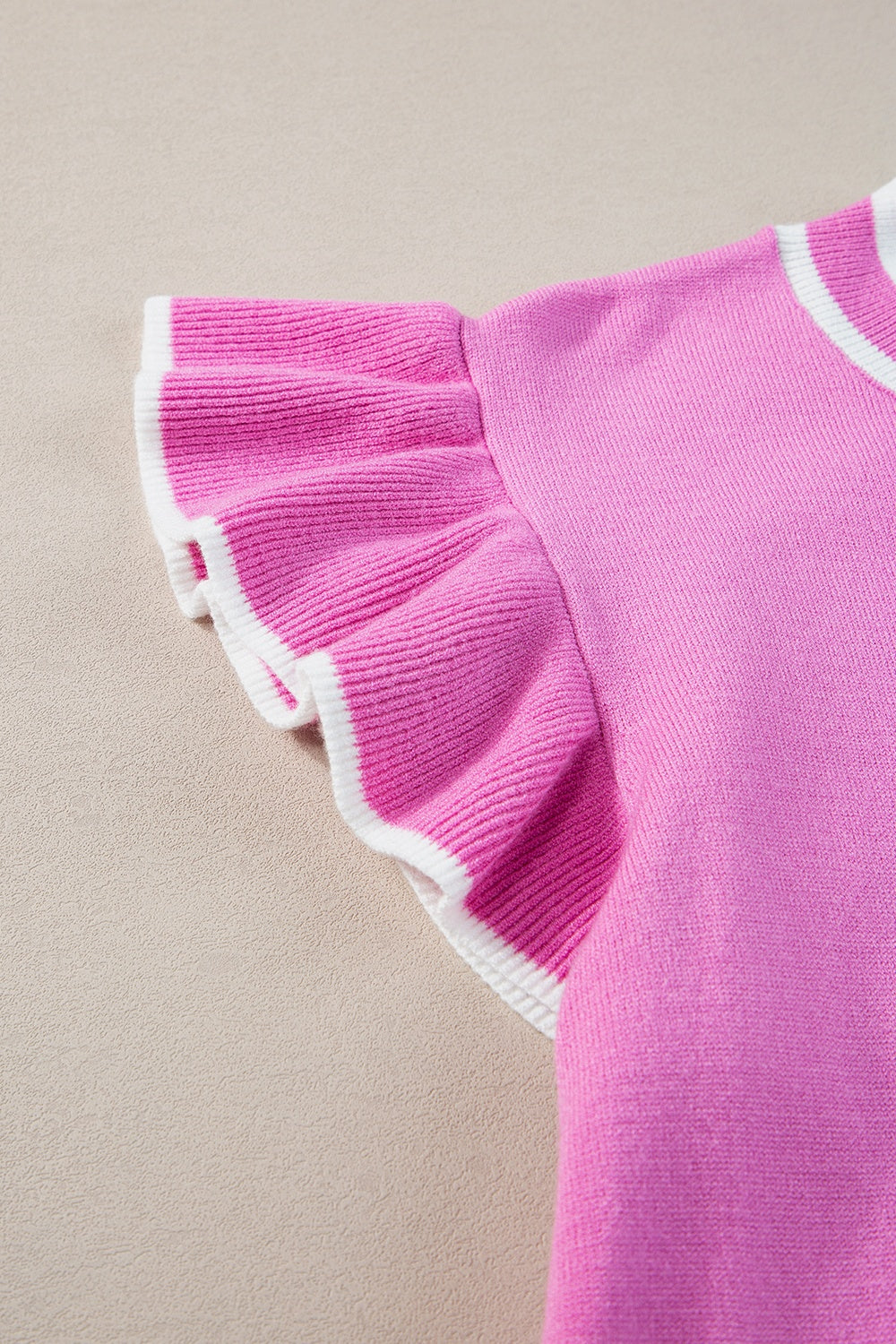 Reeve - Women's Ribbed Jumper with Ruffle Shoulders - photo 7
