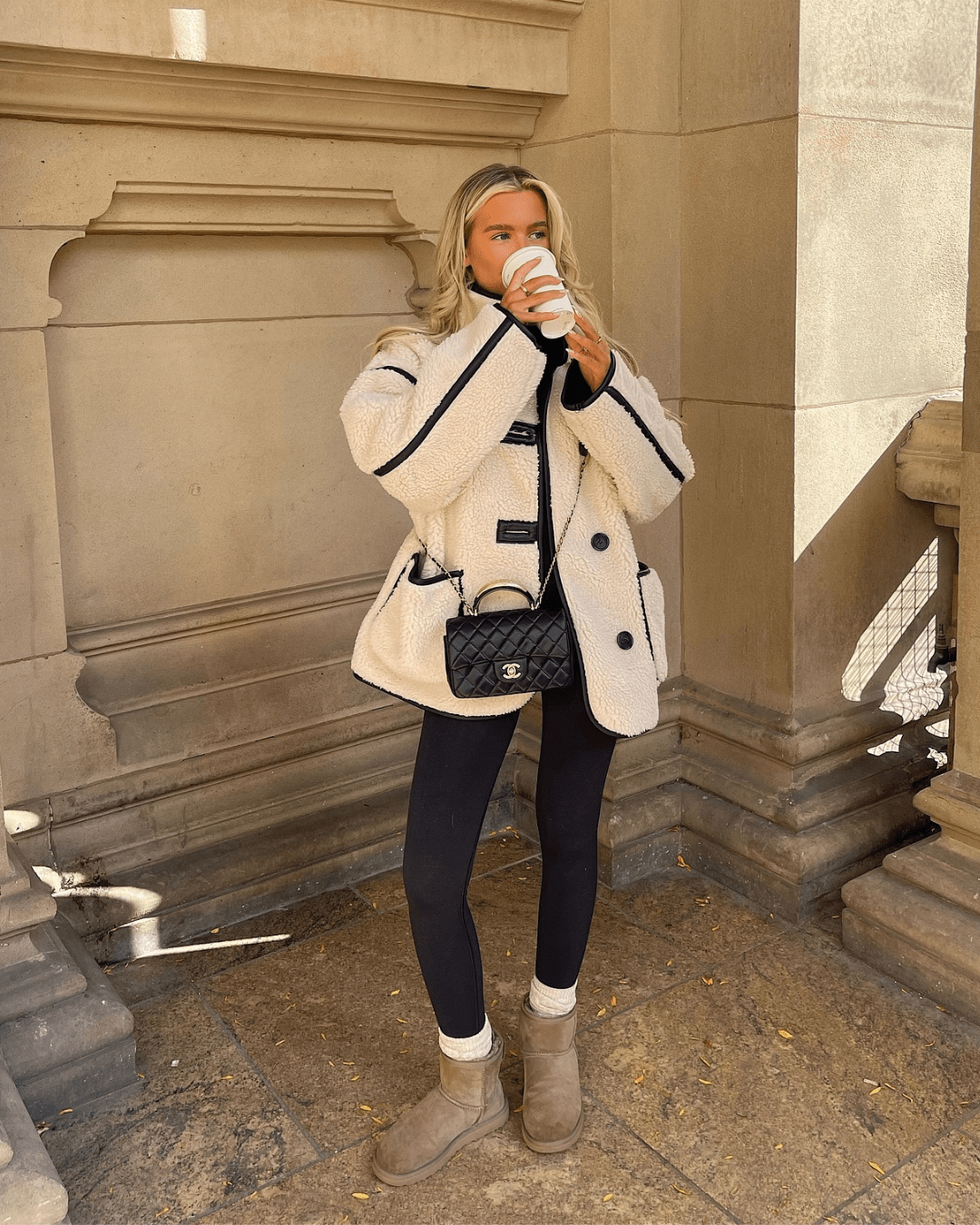 Rina - Women's Wrap Jacket in Fleece Lining - photo 4