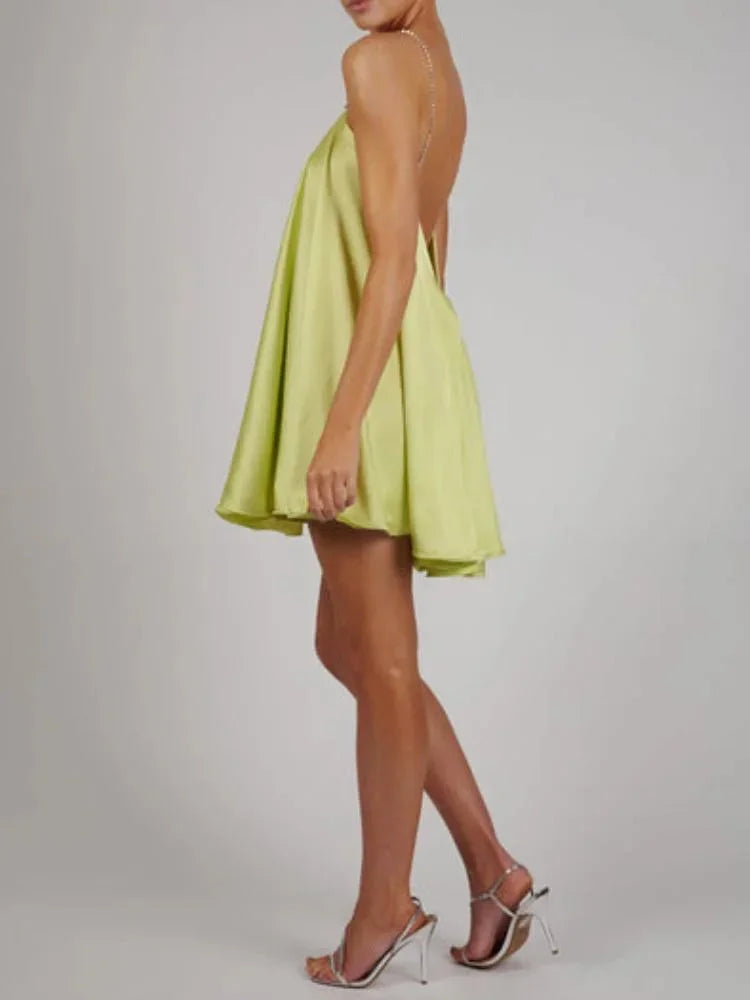 Lyra - Mini abito da sera con dettaglio catena da donna