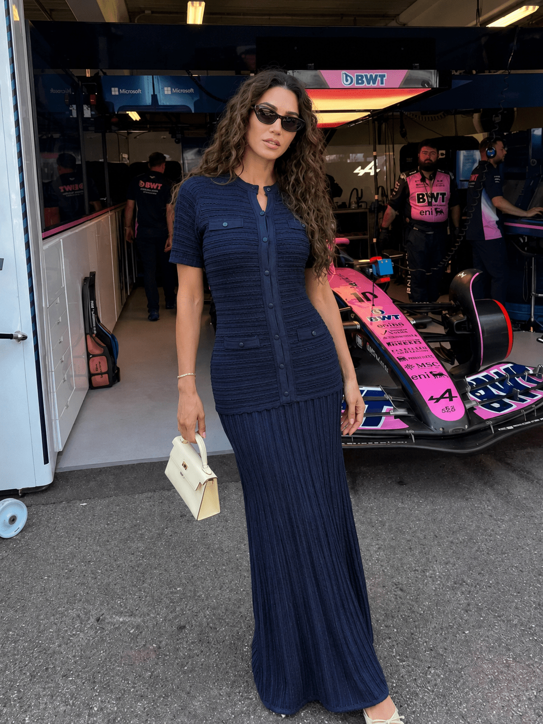 Ronnie - Women's Maxi Dress in Ribbed Knit - photo 1