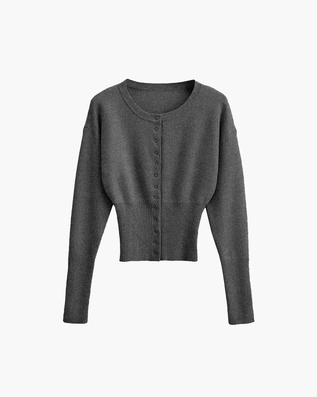 Rosa - Women's Cardigan in Knit with Button Front - photo 6