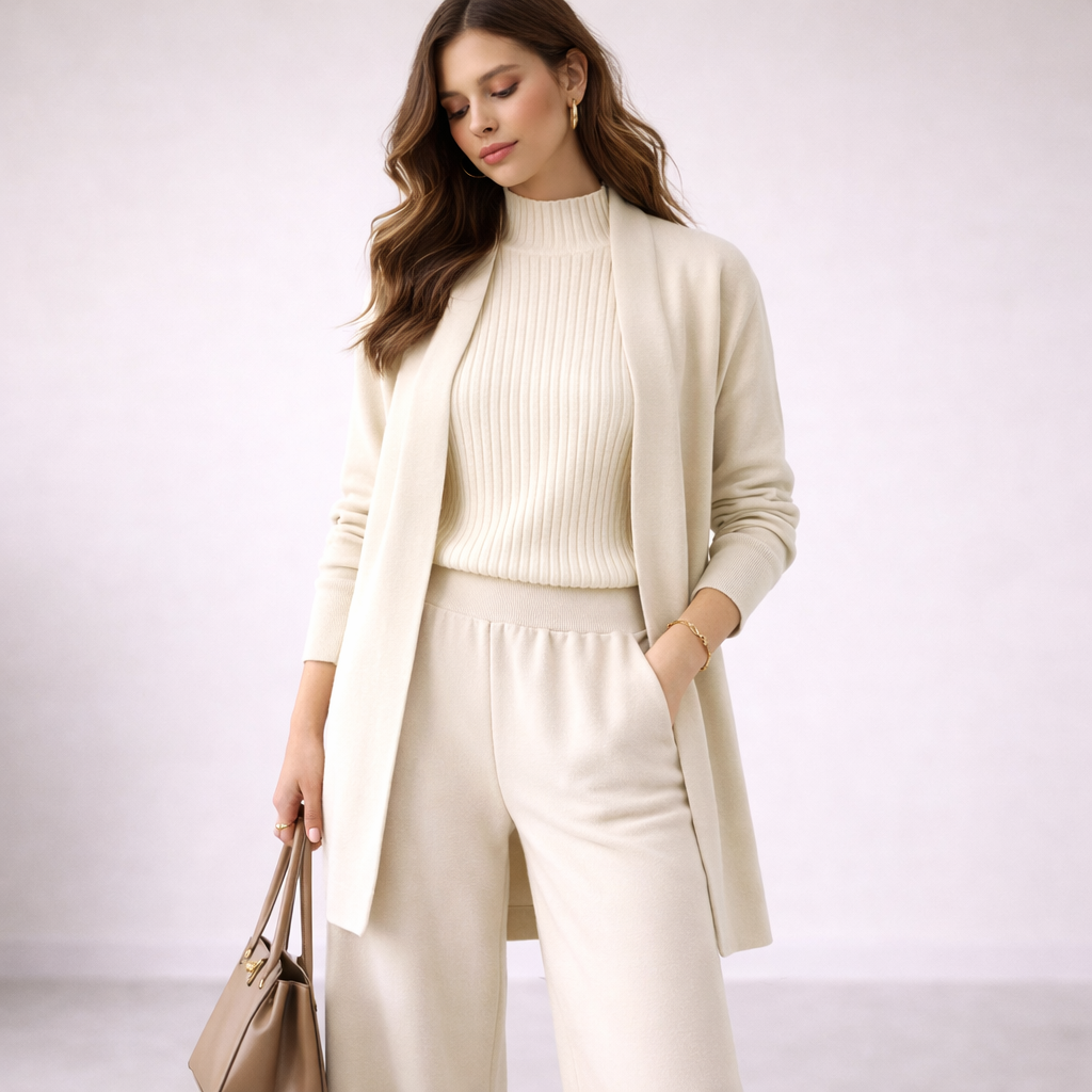 Rosalind - Women's Two-Piece Set in Ribbed Knit - photo 2