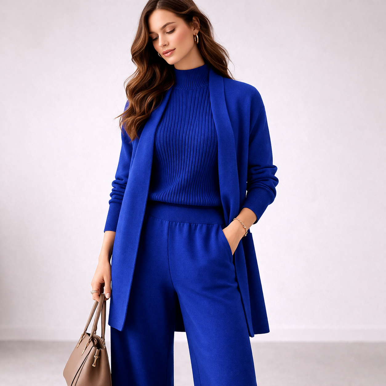 Rosalind - Women's Two-Piece Set in Ribbed Knit - photo 3