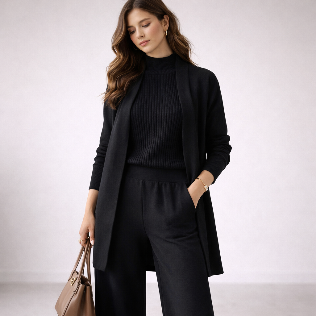 Rosalind - Women's Two-Piece Set in Ribbed Knit - photo 5