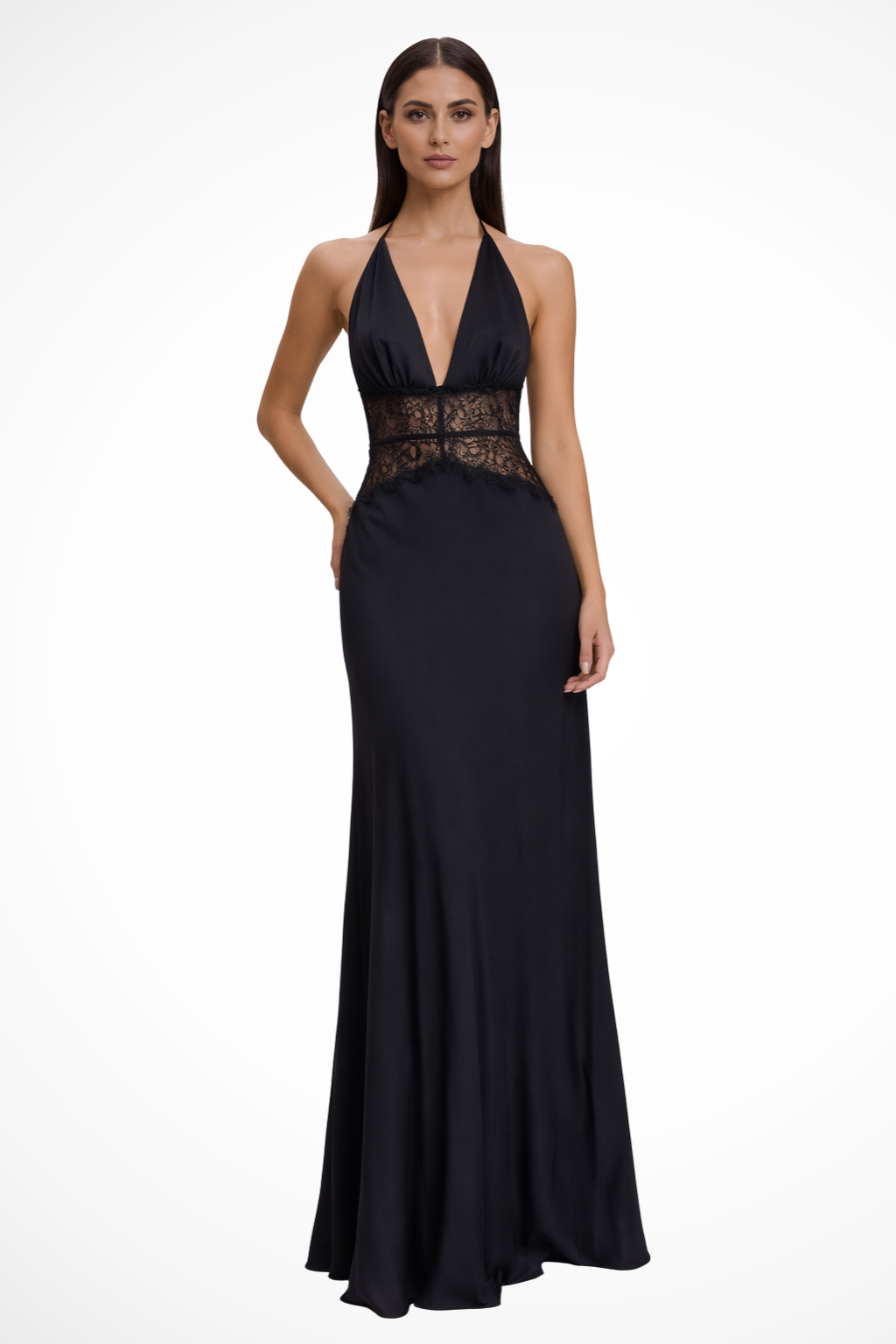 Rosamund - Women's Halter Backless Maxi Dress - photo 1