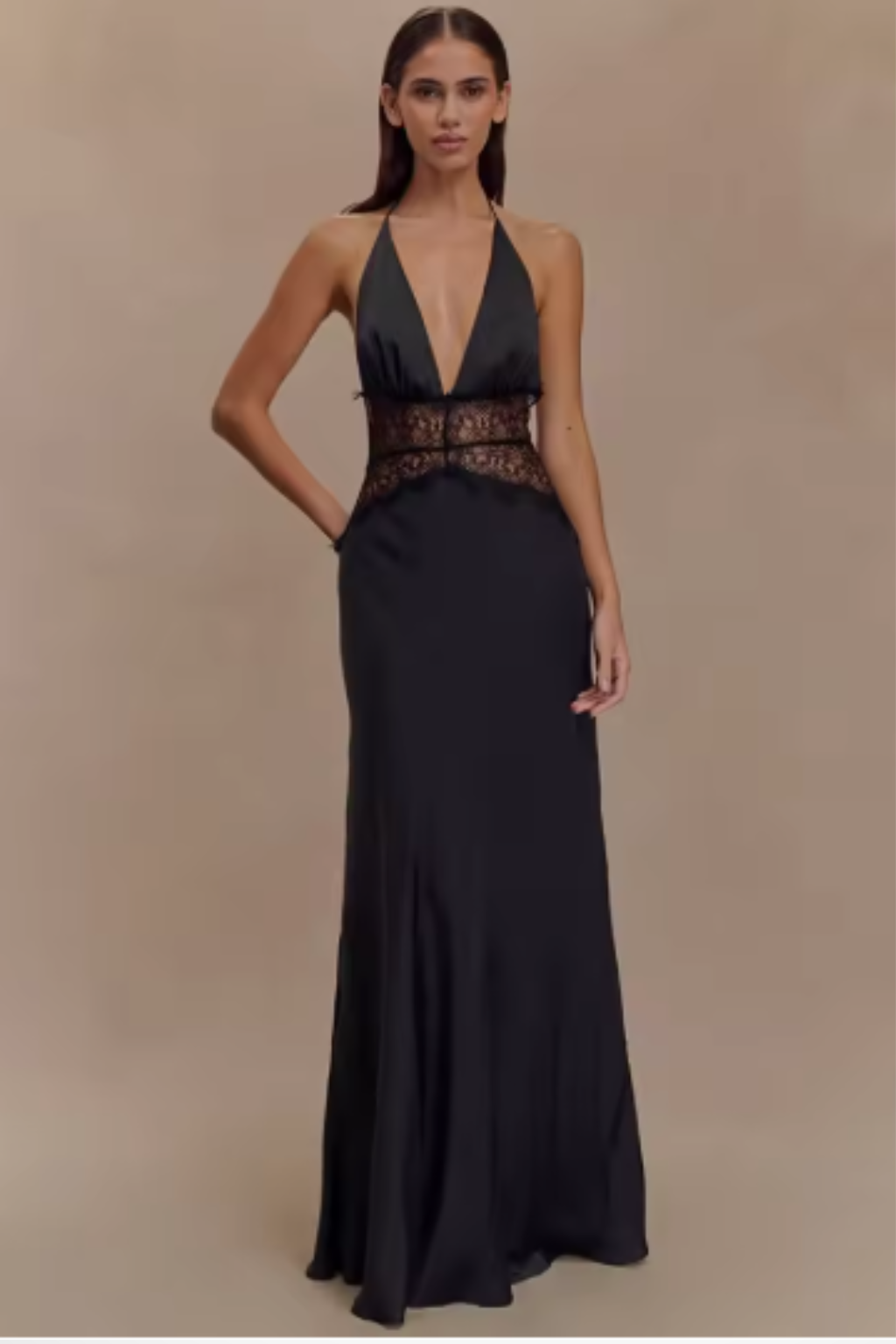 Rosamund - Women's Halter Backless Maxi Dress - photo 2