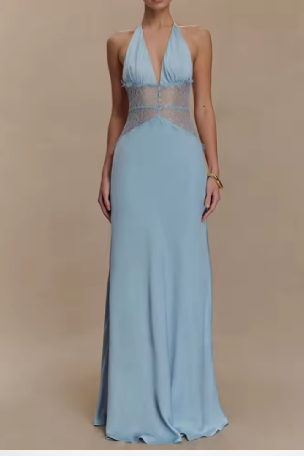 Rosamund - Women's Halter Backless Maxi Dress - photo 4