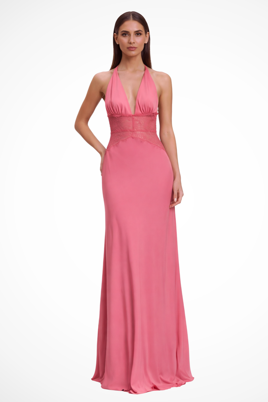 Rosamund - Women's Halter Backless Maxi Dress - photo 5