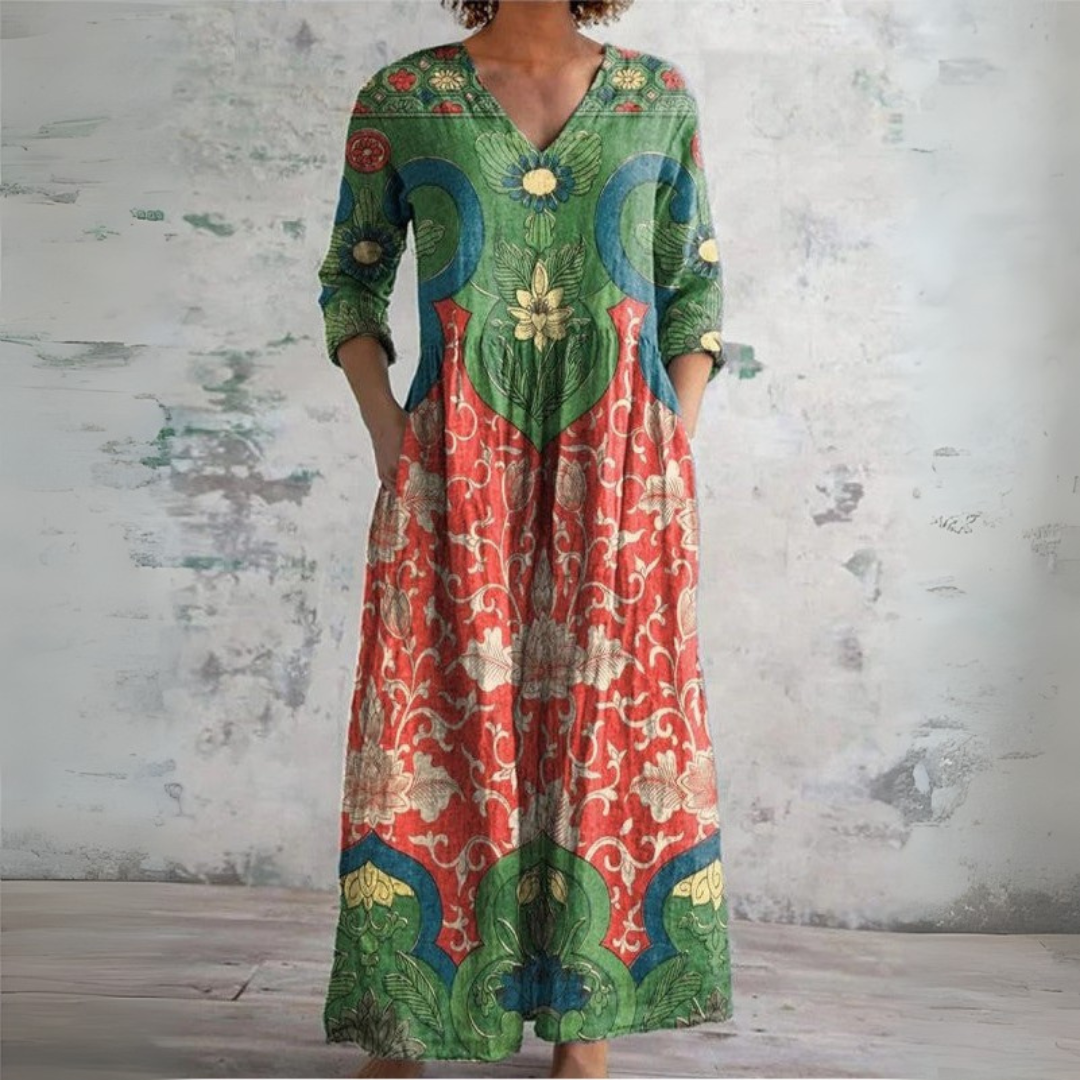 Rowan - Women's Maxi Dress in Floral Print - photo 1