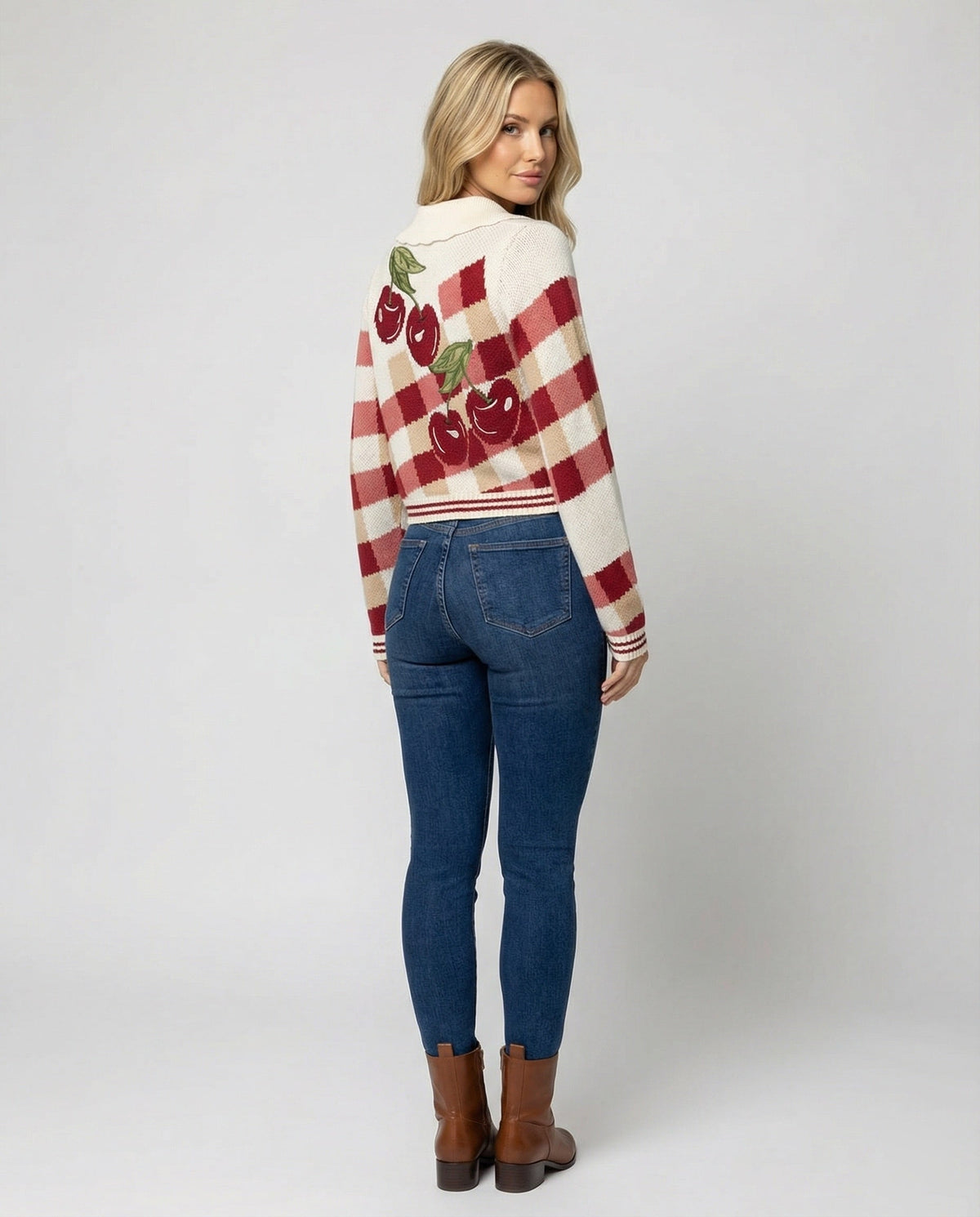 Runa - Women's Cardigan in Knit with Floral Print - photo 5