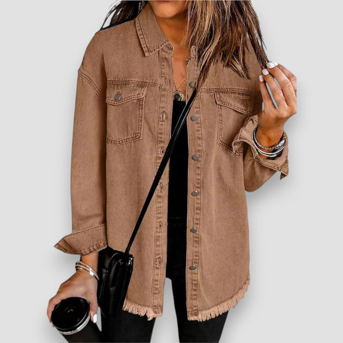 Rune - Women's Relaxed Jacket with Button Front - photo 6