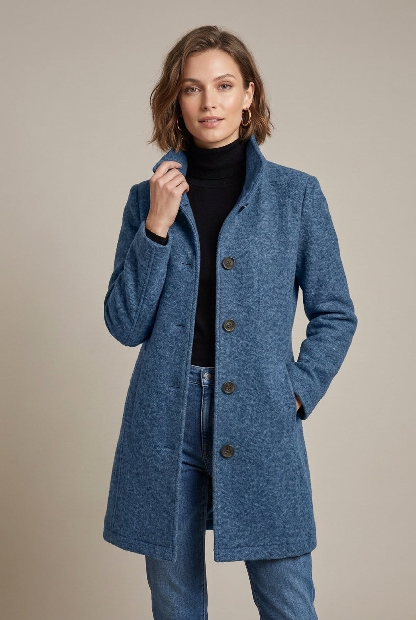 Ruth - Women's Coat with Button Front - photo 4