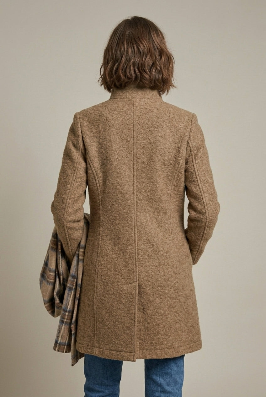 Ruth - Women's Coat with Button Front - photo 6