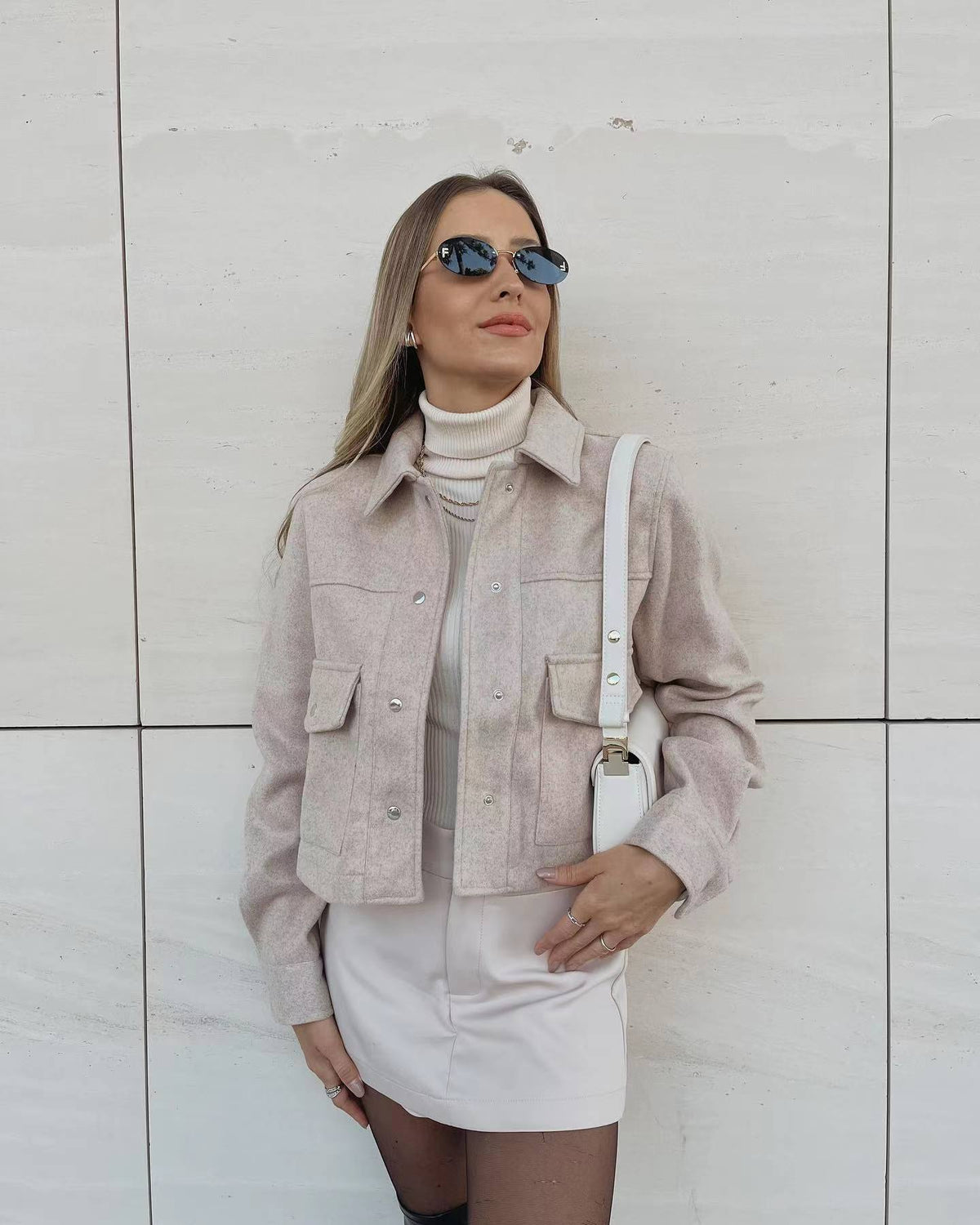 Saskia - Women's Cropped Shacket - photo 1