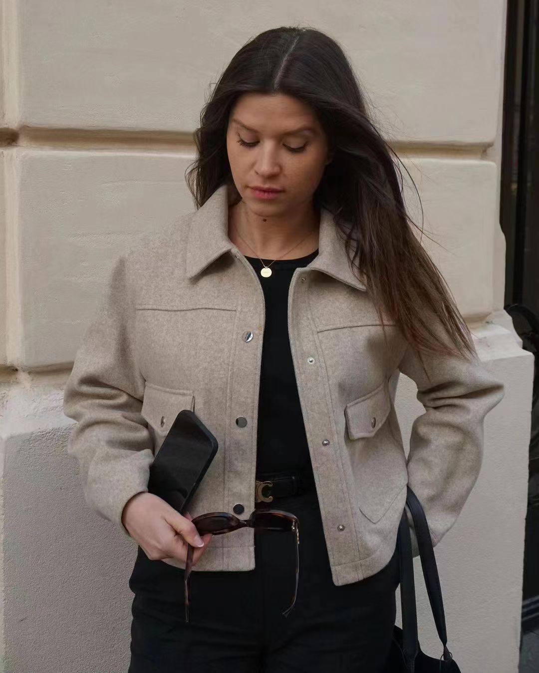 Saskia - Women's Cropped Shacket - photo 2