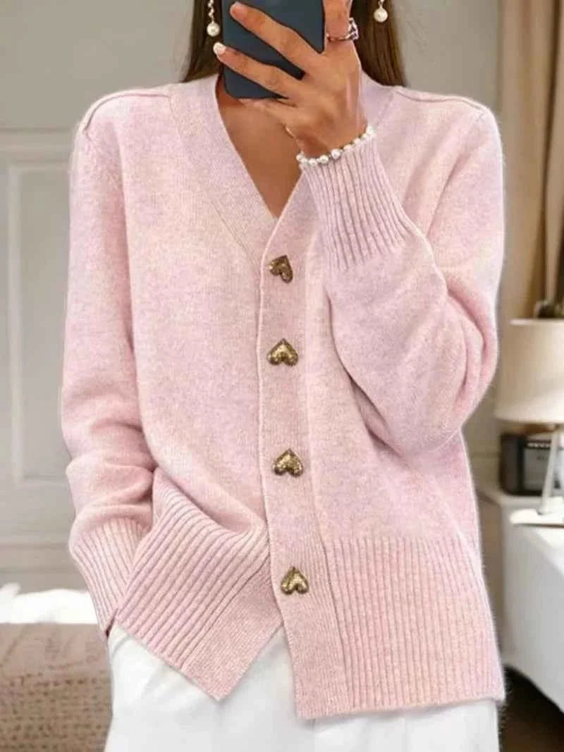 Schlichter Damen-Cardigan mit Knöpfen