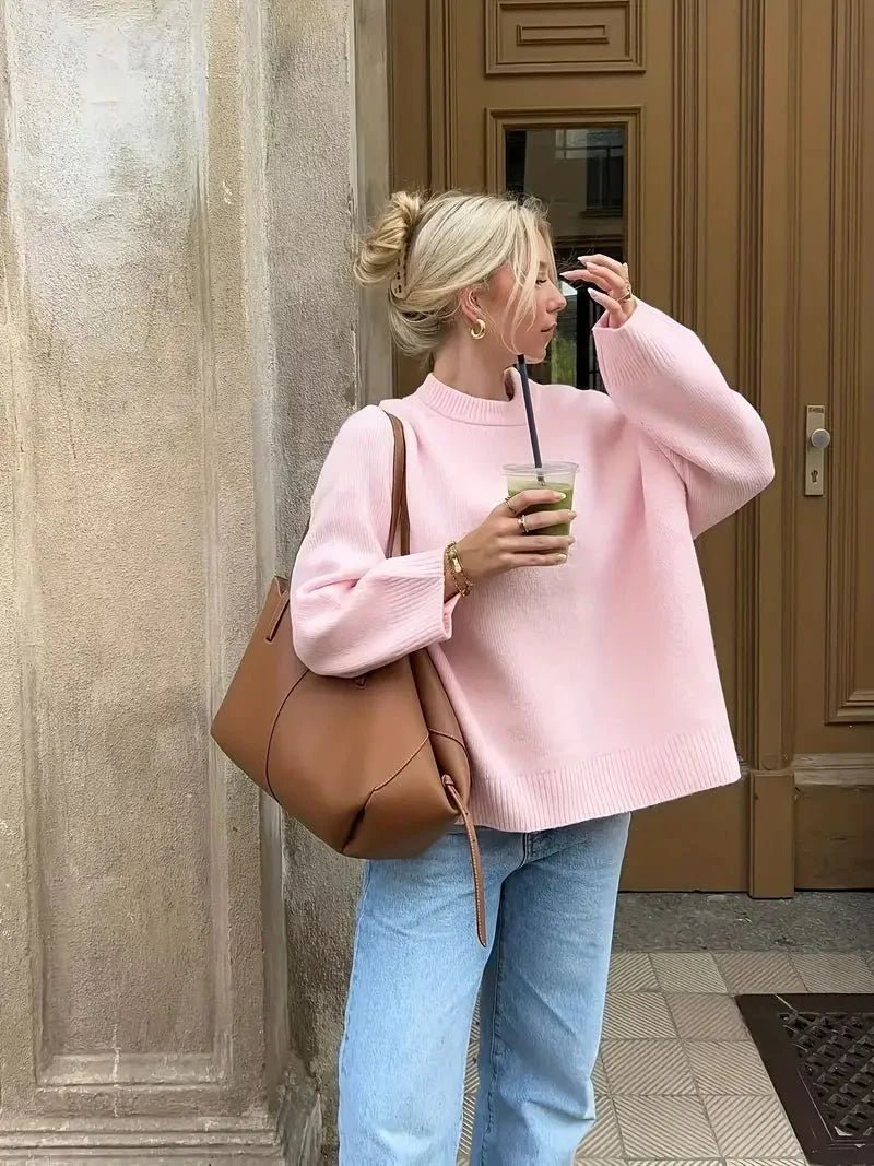 Sena - Women's Relaxed Jumper with Collar - photo 8