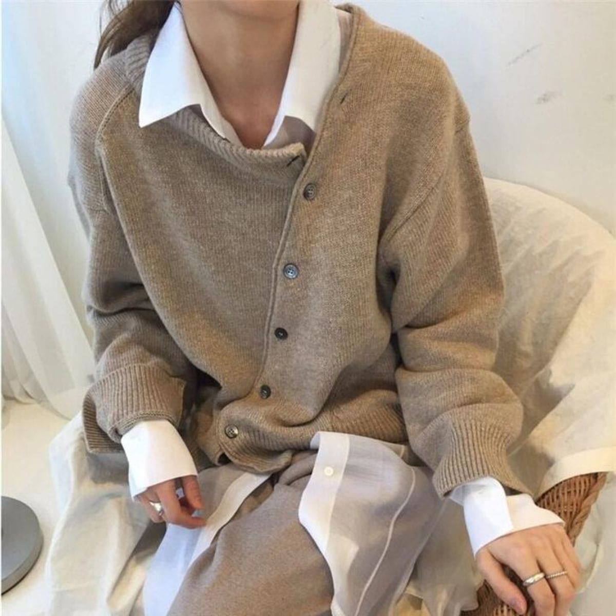 Ellie - Women's Slim Fit Knit Cardigan for Winter