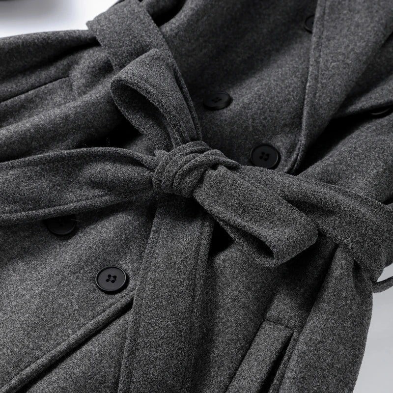 Siri - Women's Coat with Tie Belt - photo 8