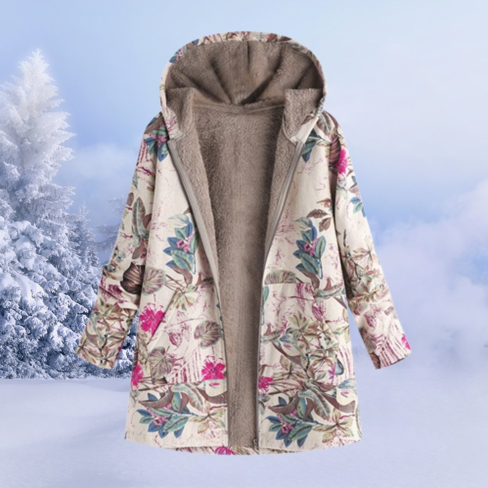 Skye - Women's Fleece Lined Floral Parka - photo 1