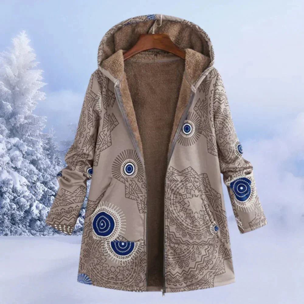 Skye - Women's Fleece Lined Floral Parka - photo 10