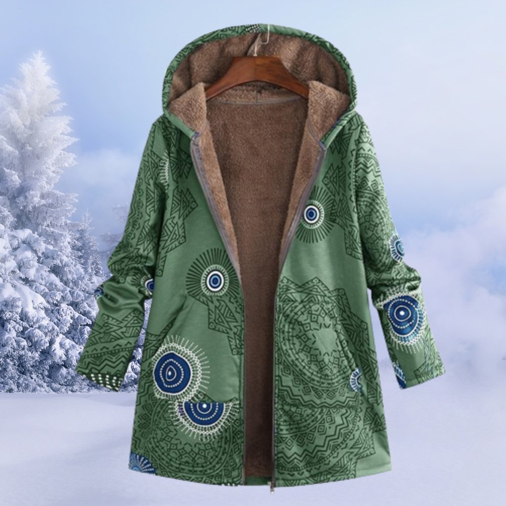 Skye - Women's Fleece Lined Floral Parka - photo 5