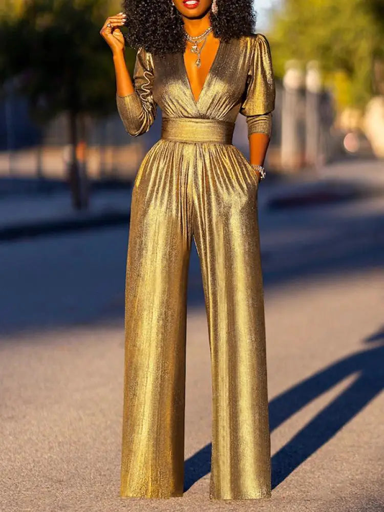 Sonya - Women's Elegant Pleated Jumpsuit - photo 7
