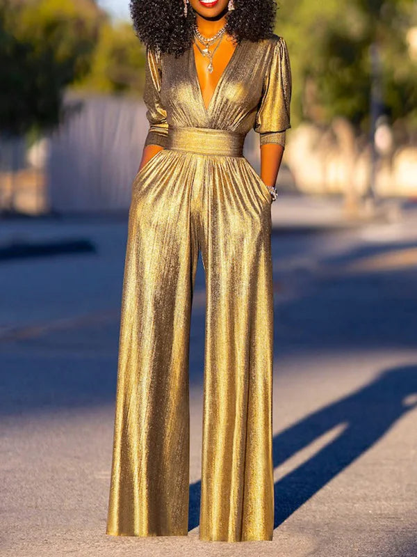 Sonya - Women's Elegant Pleated Jumpsuit - photo 8