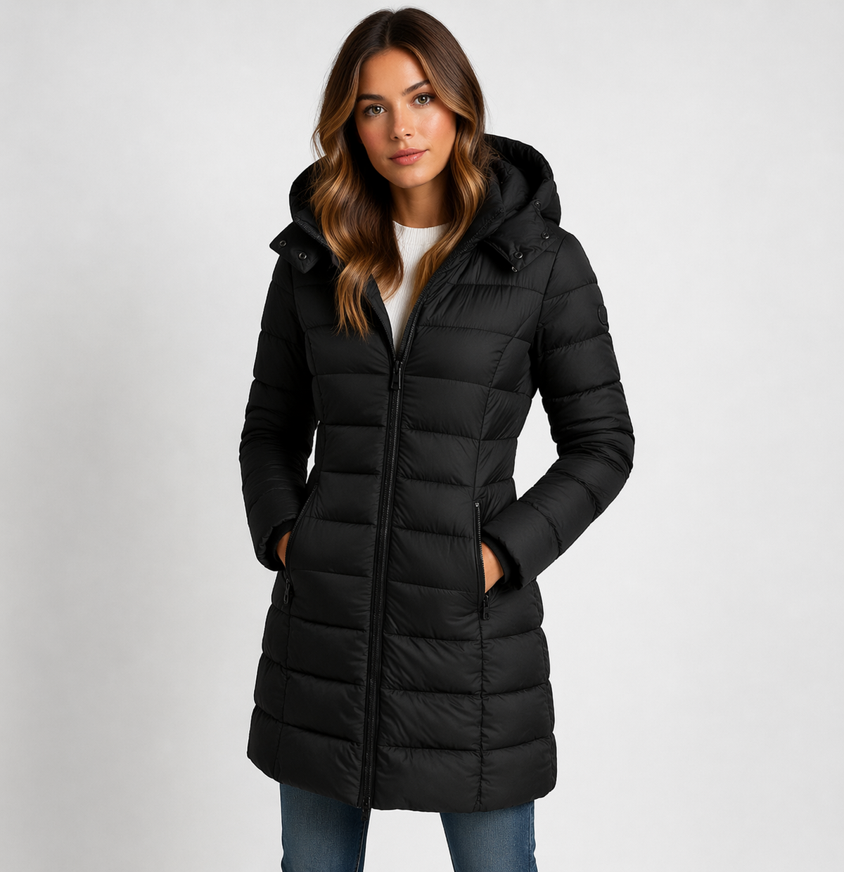 Sophie - Women's Puffer Jacket with Hood - photo 1