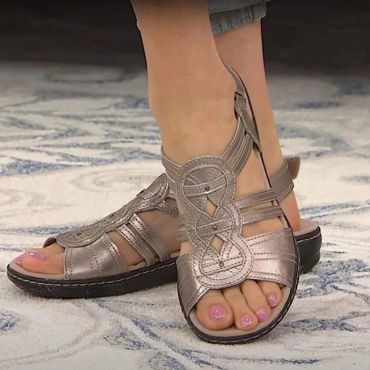 Betty - Women's Open-Front Sandals with Straps