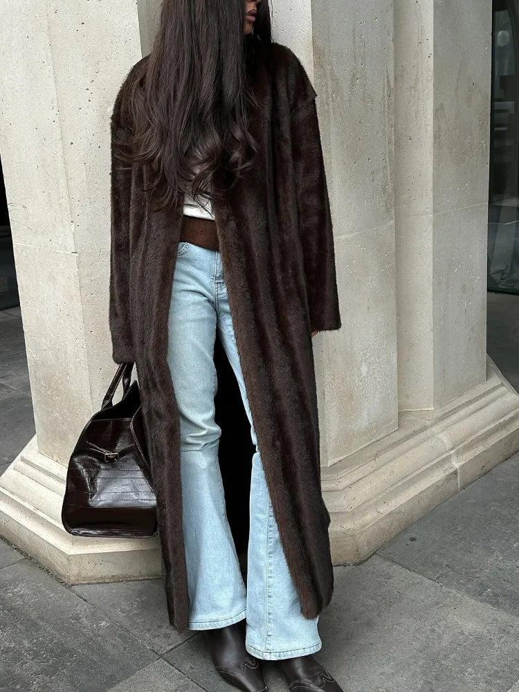 Sylvie - Women's Relaxed Coat with a Tie Belt - photo 2