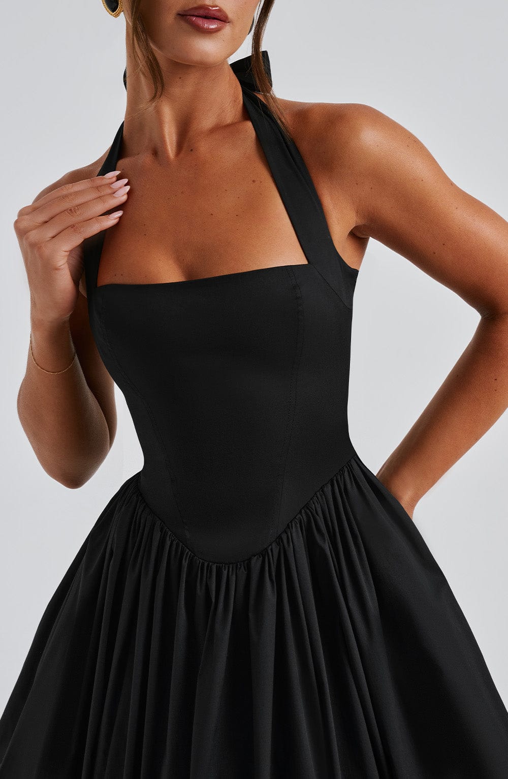 Beverly - Women's Relaxed Midi Dress with Straps