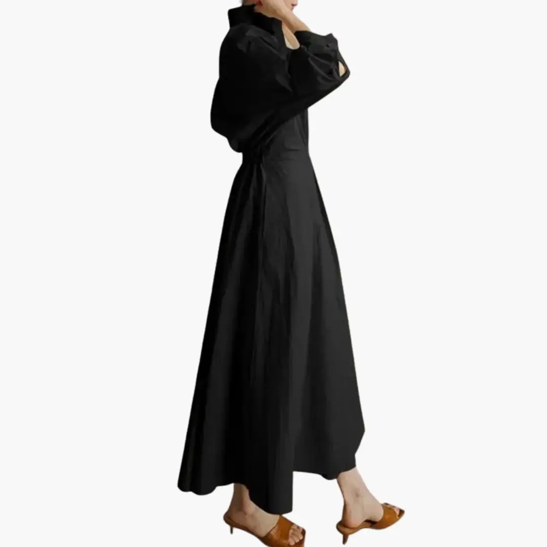 Tamsyn - Women's Fitted Midi Dress with Wide Leg - photo 10